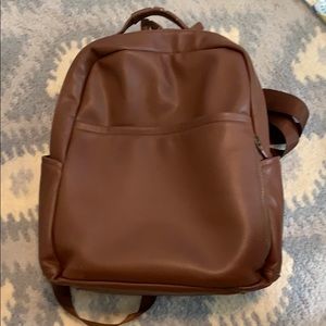 Leather diaper bag